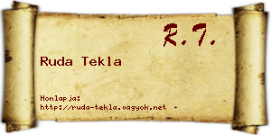 Ruda Tekla névjegykártya